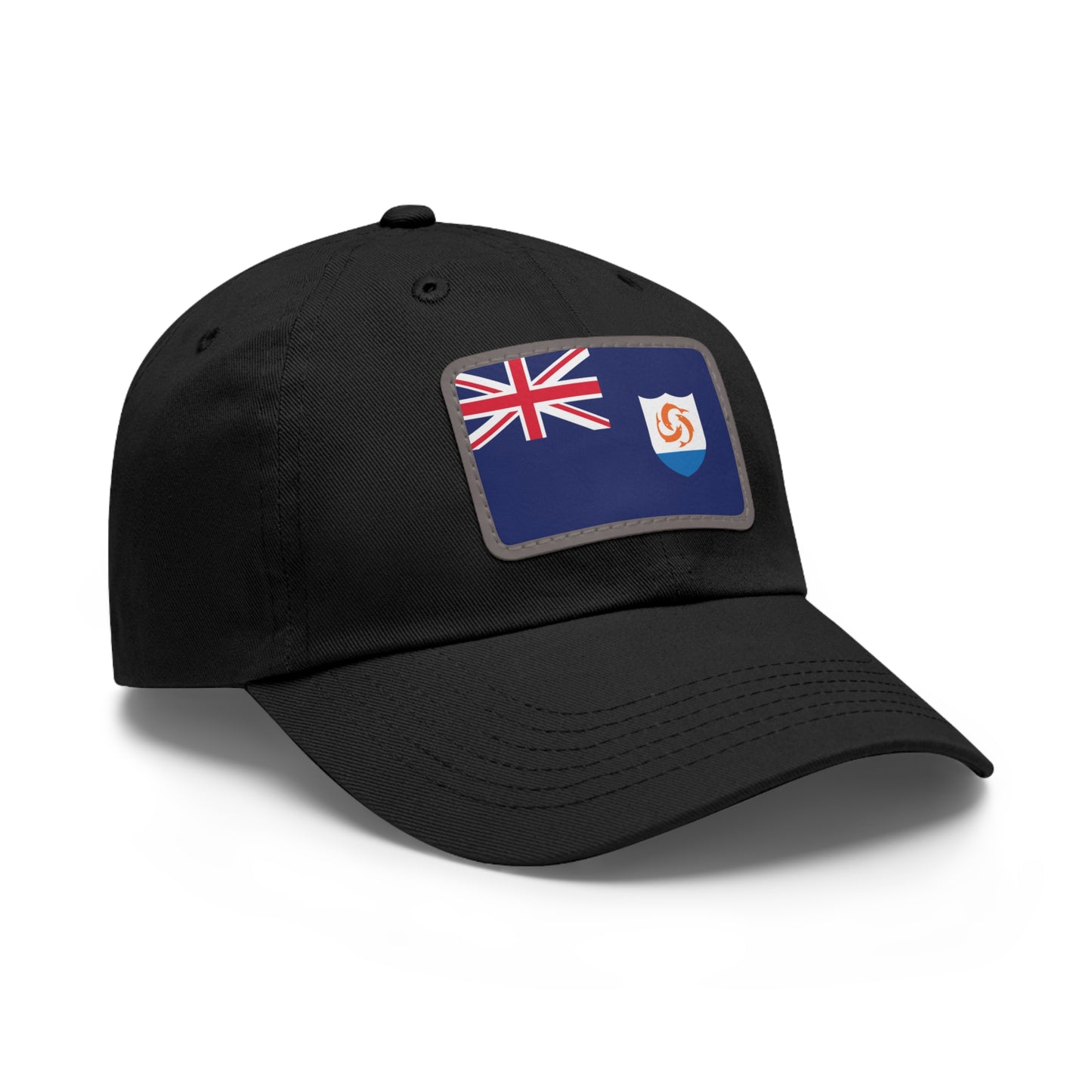 Flag Village Anguilla Flag Hat Cap with Leather Patch