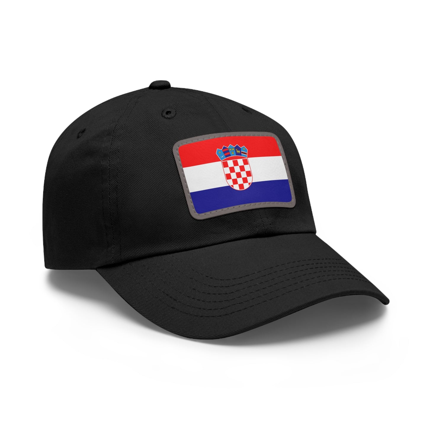 Flag Village Croatia Flag Hat Cap with Leather Patch