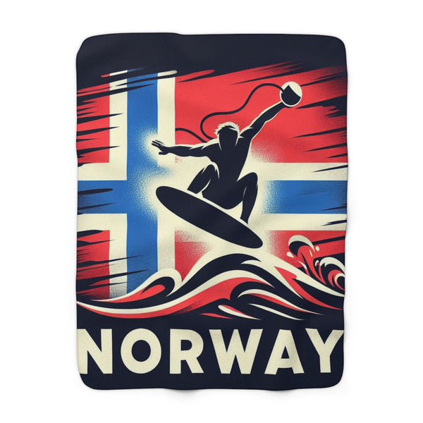Flag Village Norway Sporting Flag Sherpa Fleece Blanket NOR0006