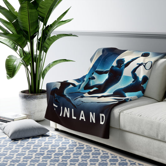 Flag Village Finland Sporting Flag Sherpa Fleece Blanket FIN0003