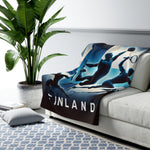 Flag Village Finland Sporting Flag Sherpa Fleece Blanket FIN0003