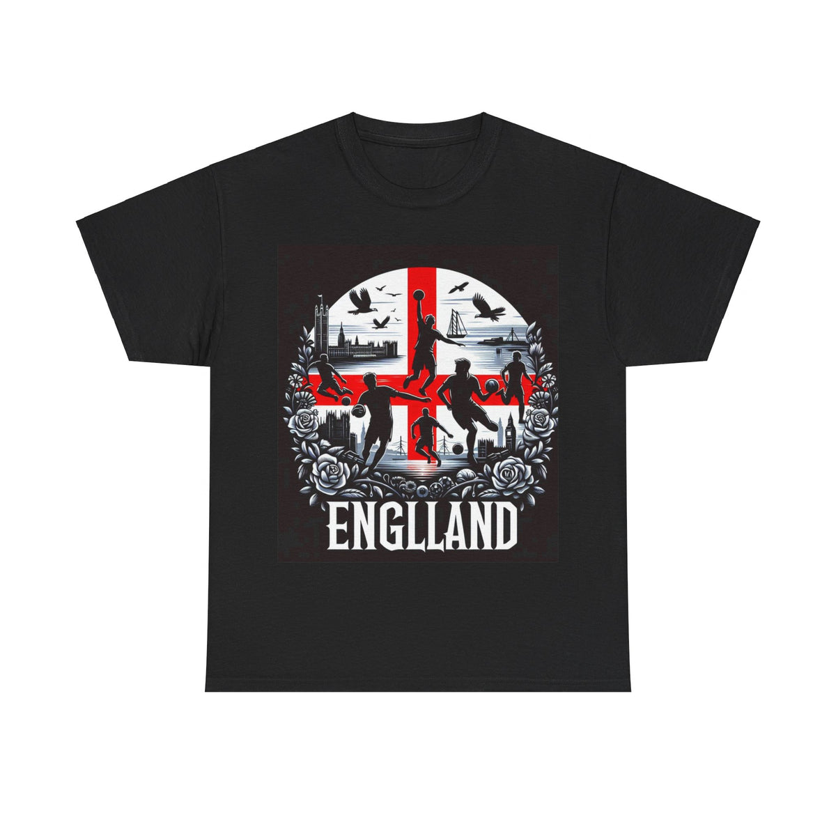 Flag Village England Sporting Flag T-Shirt Heavy Cotton