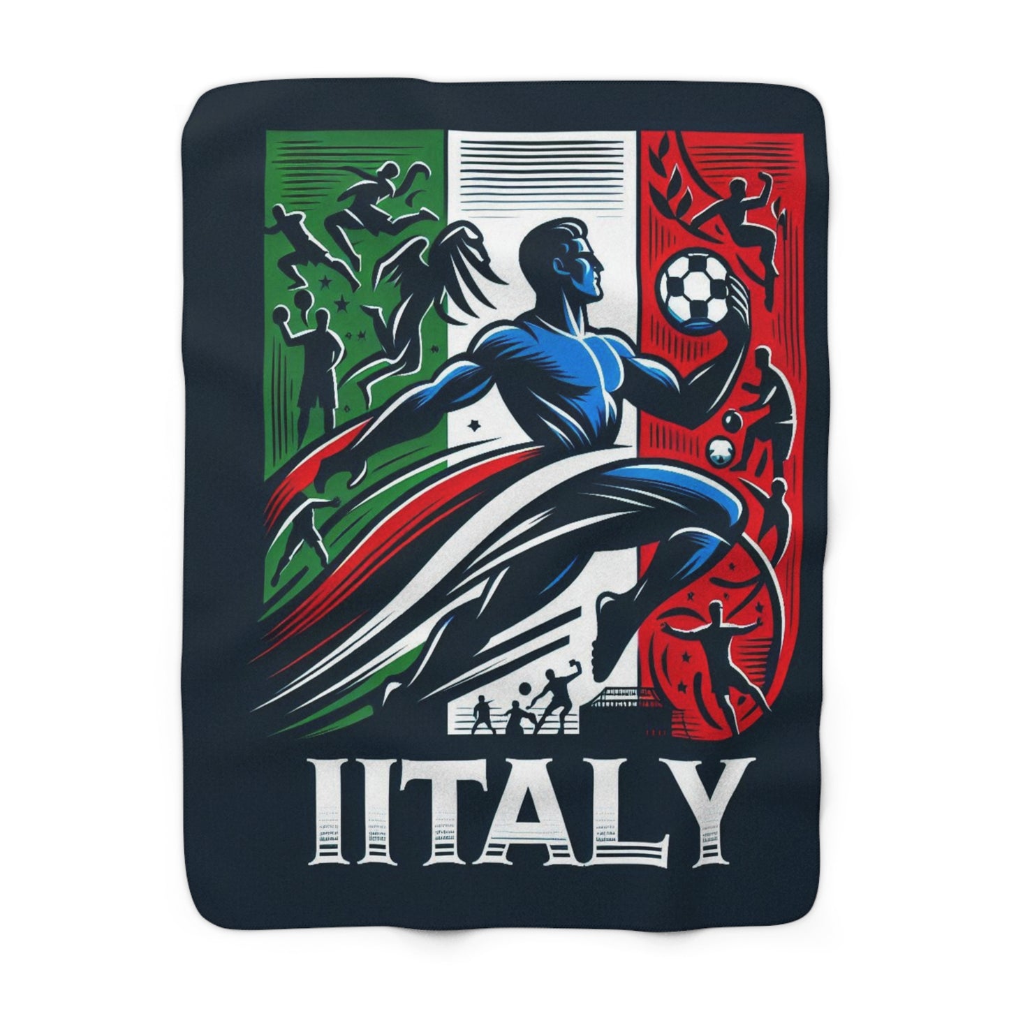 Flag Village Italy Sporting Flag Sherpa Fleece Blanket ITA0010