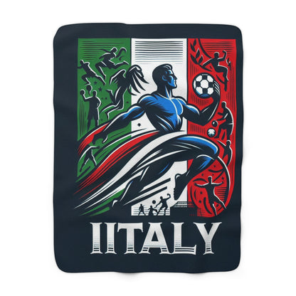 Flag Village Italy Sporting Flag Sherpa Fleece Blanket ITA0010