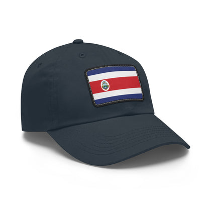 Flag Village Costa Rica Flag Hat Cap with Leather Patch