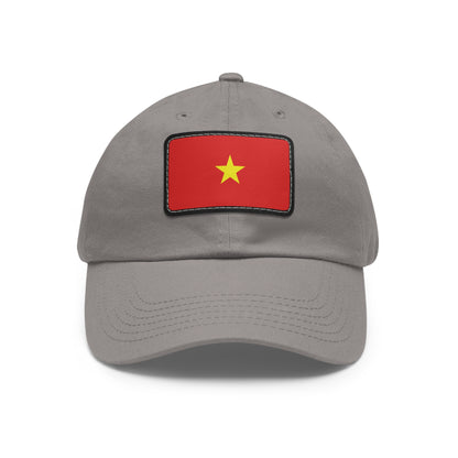 Flag Village Vietnam Flag Hat Cap with Leather Patch