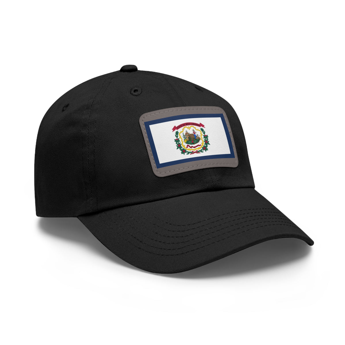 Flag Village USA West Virginia State Flag Hat Cap with Leather Patch