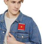 Flag Village Vietnam Embroidered Iron-On Patch 3"x3"