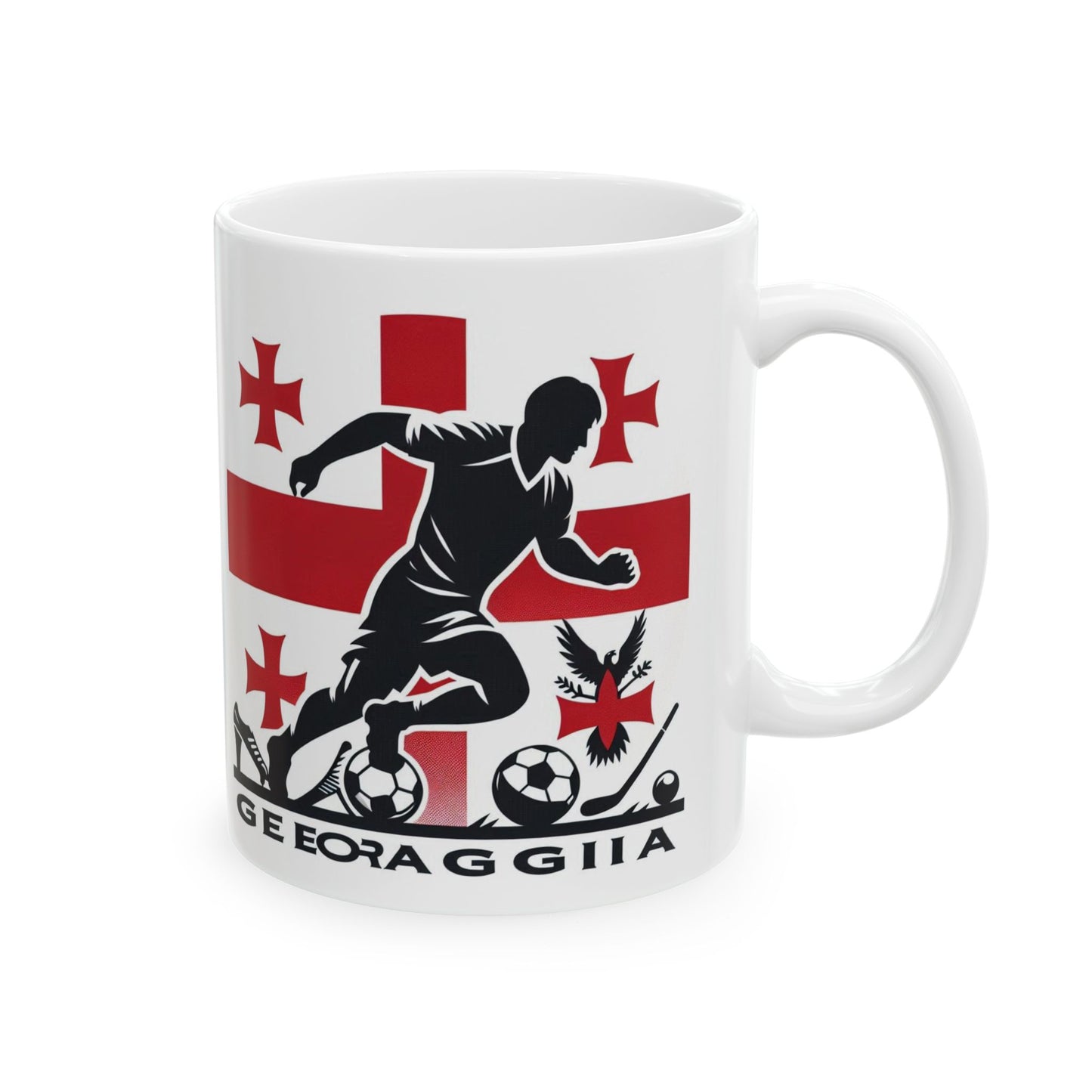 Flag Village Georgia Sporting Flag Ceramic Coffee Mug 11oz FV-MG0012