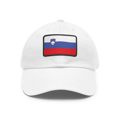 Flag Village Slovenia Flag Hat Cap with Leather Patch