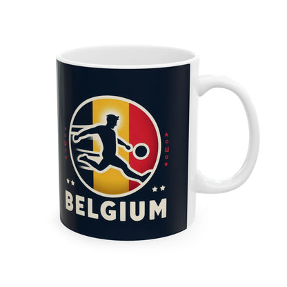 Flag Village Belgium Sporting Flag Ceramic Coffee Mug 11oz BEL0008