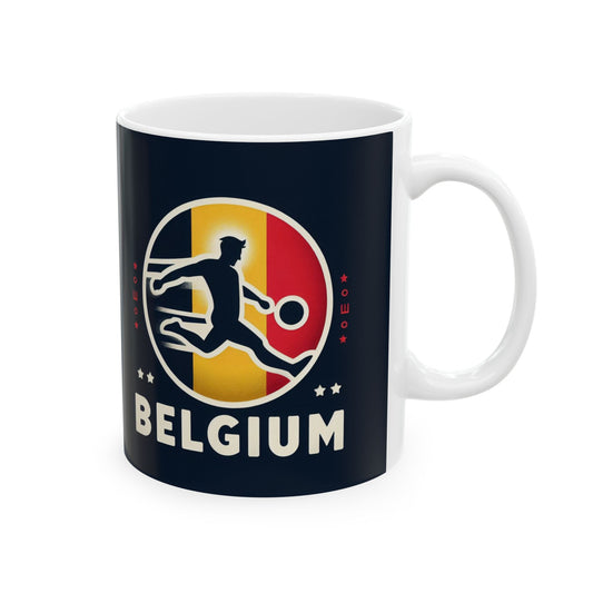 Flag Village Belgium Sporting Flag Ceramic Coffee Mug 11oz BEL0008