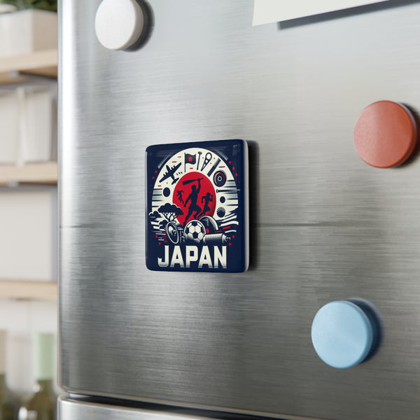Flag Village Japan Flag Sporting Porcelain Magnet, Square JPN0006