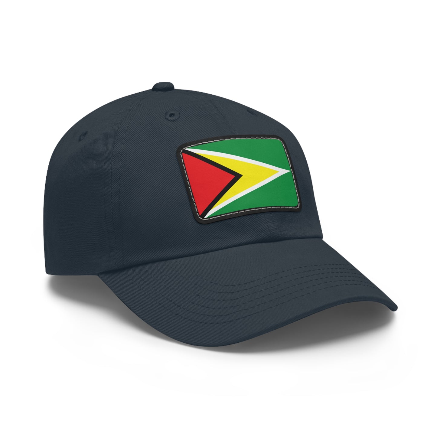 Flag Village Guyana Flag Hat Cap with Leather Patch