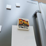 Flag Village Spain Flag Sporting Porcelain Magnet, Square ESP0005