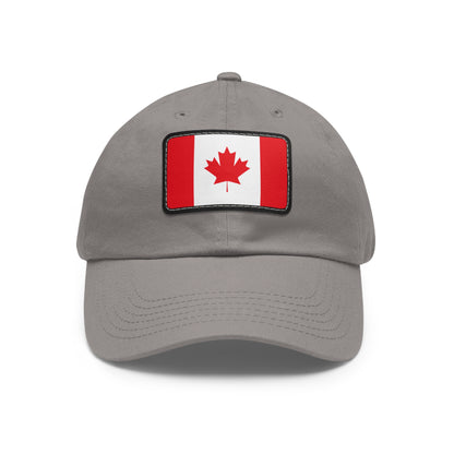 Flag Village Canada Flag Hat Cap with Leather Patch