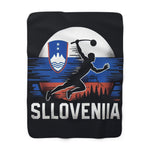 Flag Village Slovenia Sporting Flag Sherpa Fleece Blanket SVN0002