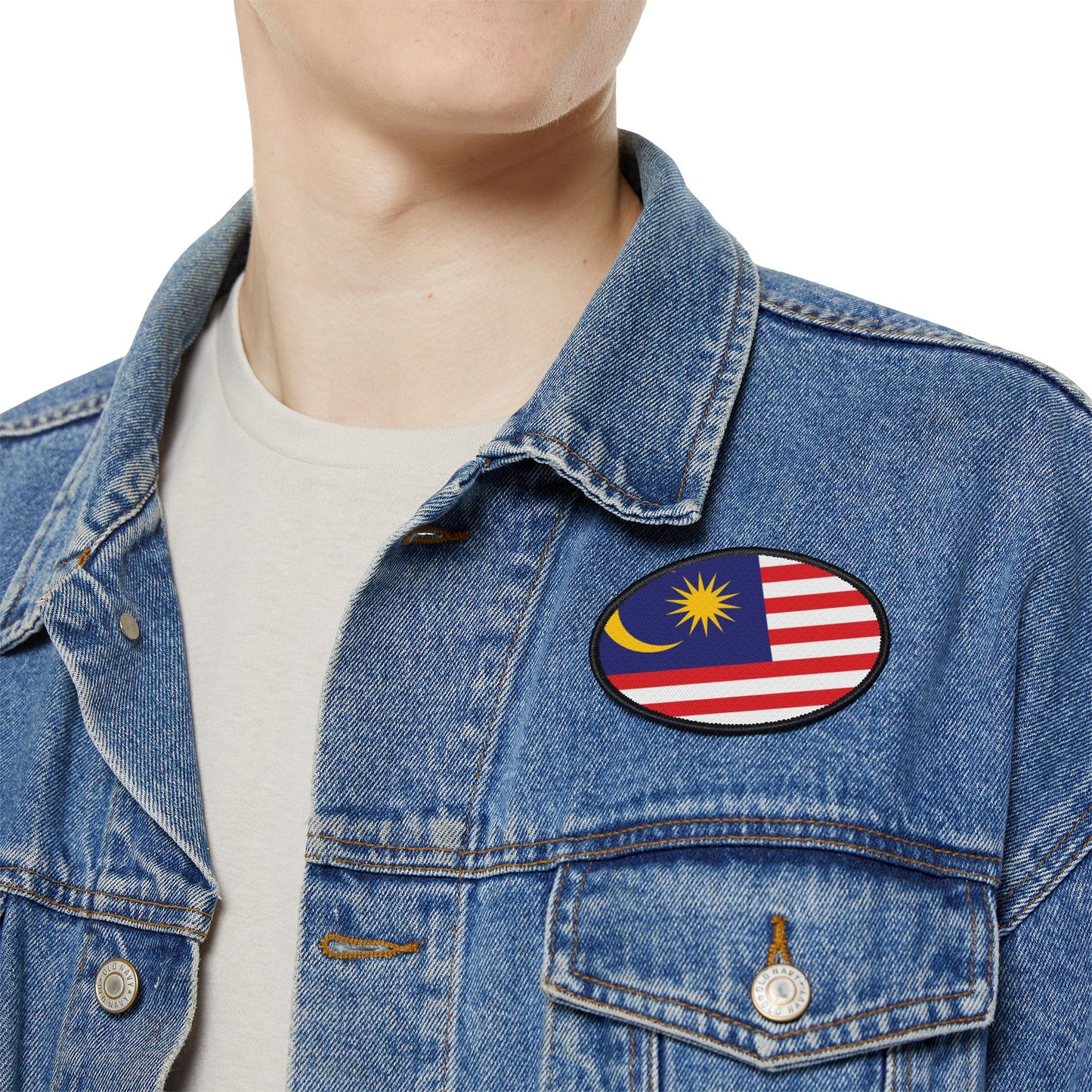 Flag Village Malaysia Flag Embroidery Iron-On Patches