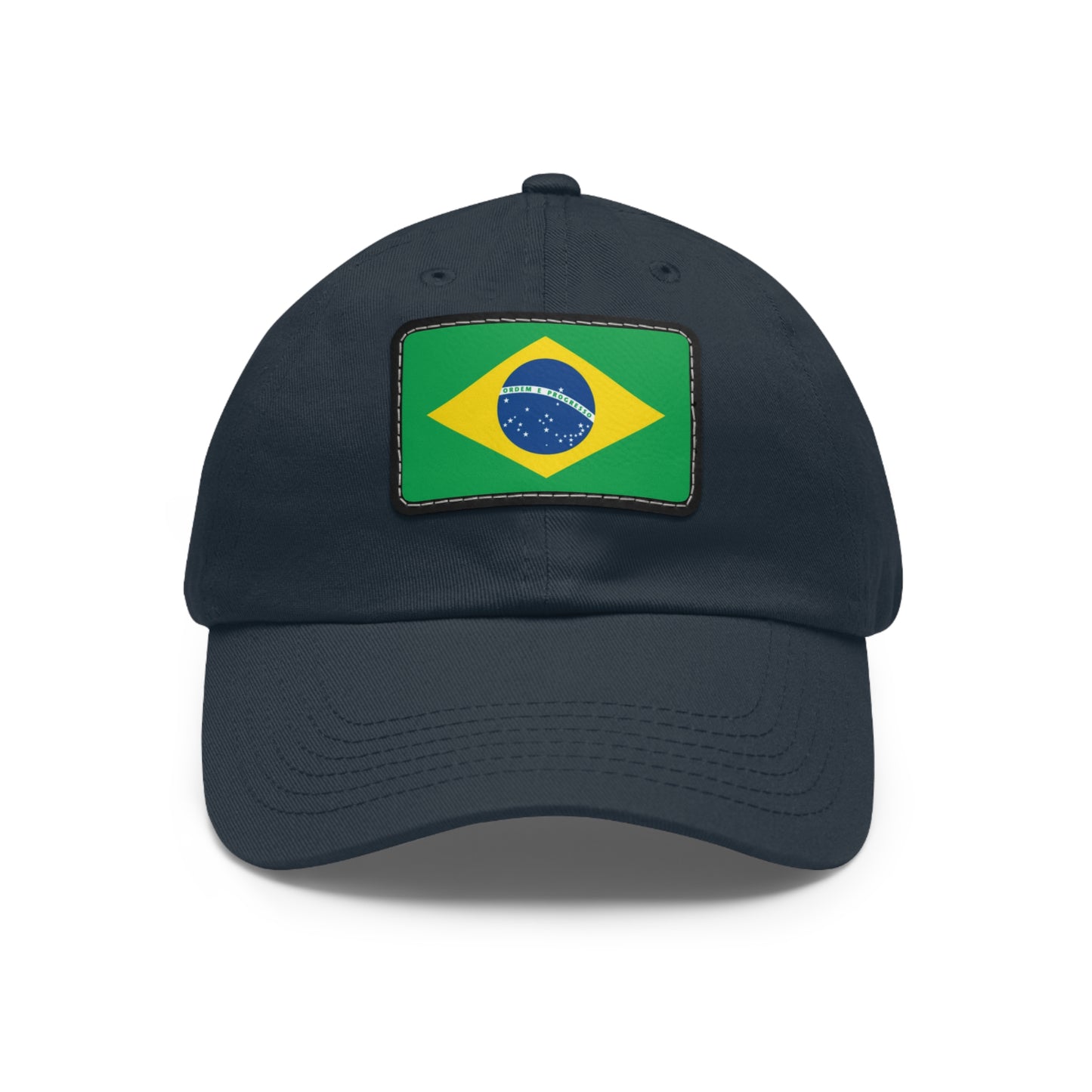 Flag Village Brazil Flag Hat Cap with Leather Patch