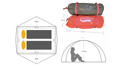 Flag Village Outdoor camping double sun protection tent
