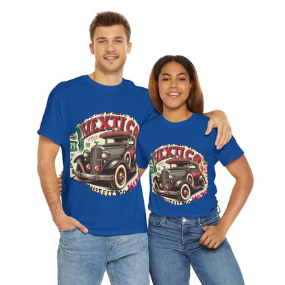 Flag Village Mexico Vintage Car Flag T-SHIRT Heavy Cotton Tee MEX0003