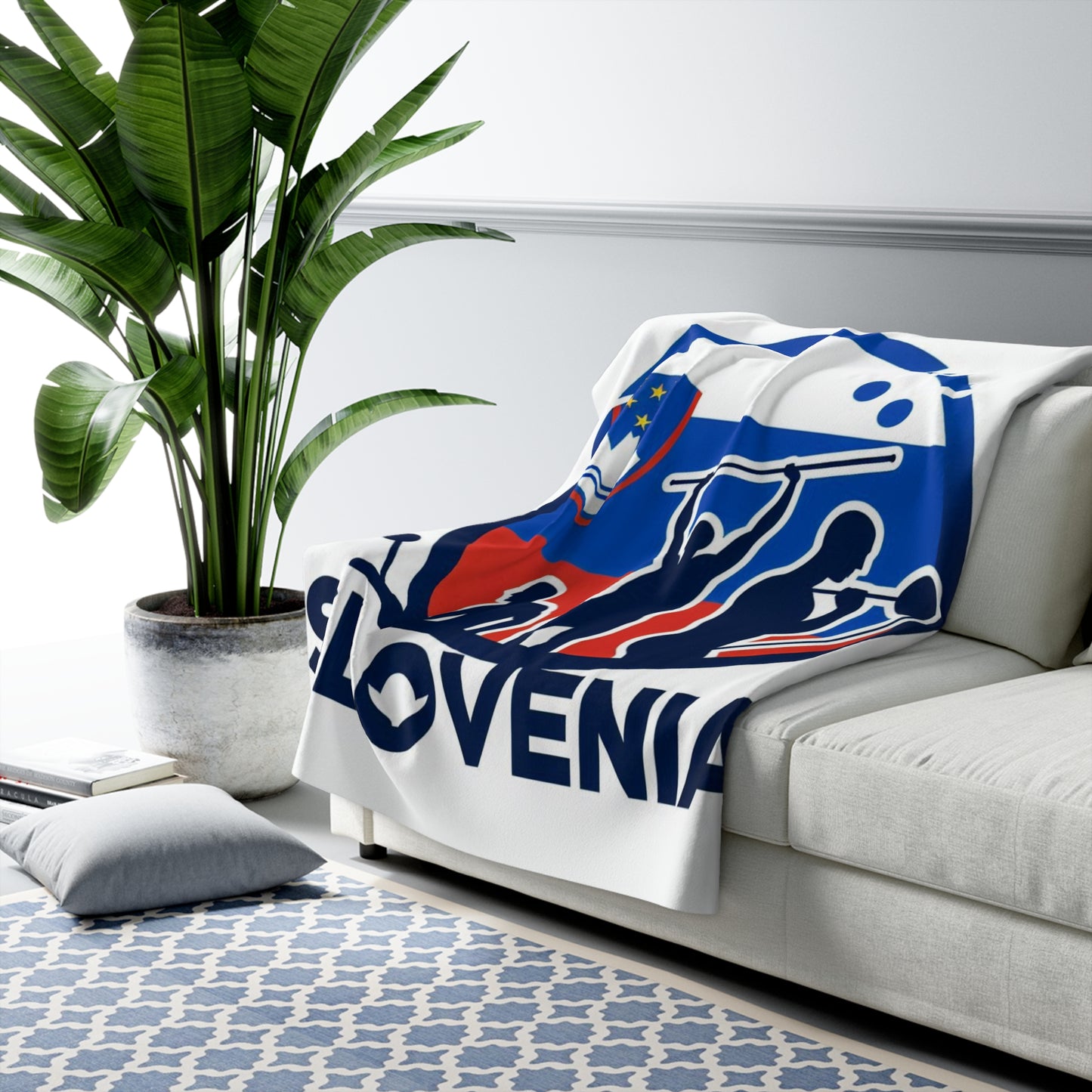 Flag Village Slovenia Sporting Flag Sherpa Fleece Blanket SVN0006