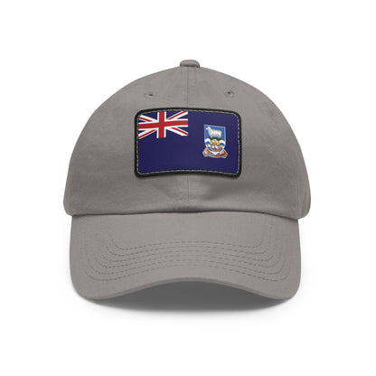 Flag Village Falkland Islands Flag Hat Cap with Leather Patch