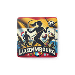 Flag Village Luxembourg Flag Sporting Porcelain Magnet, Square LUX0005