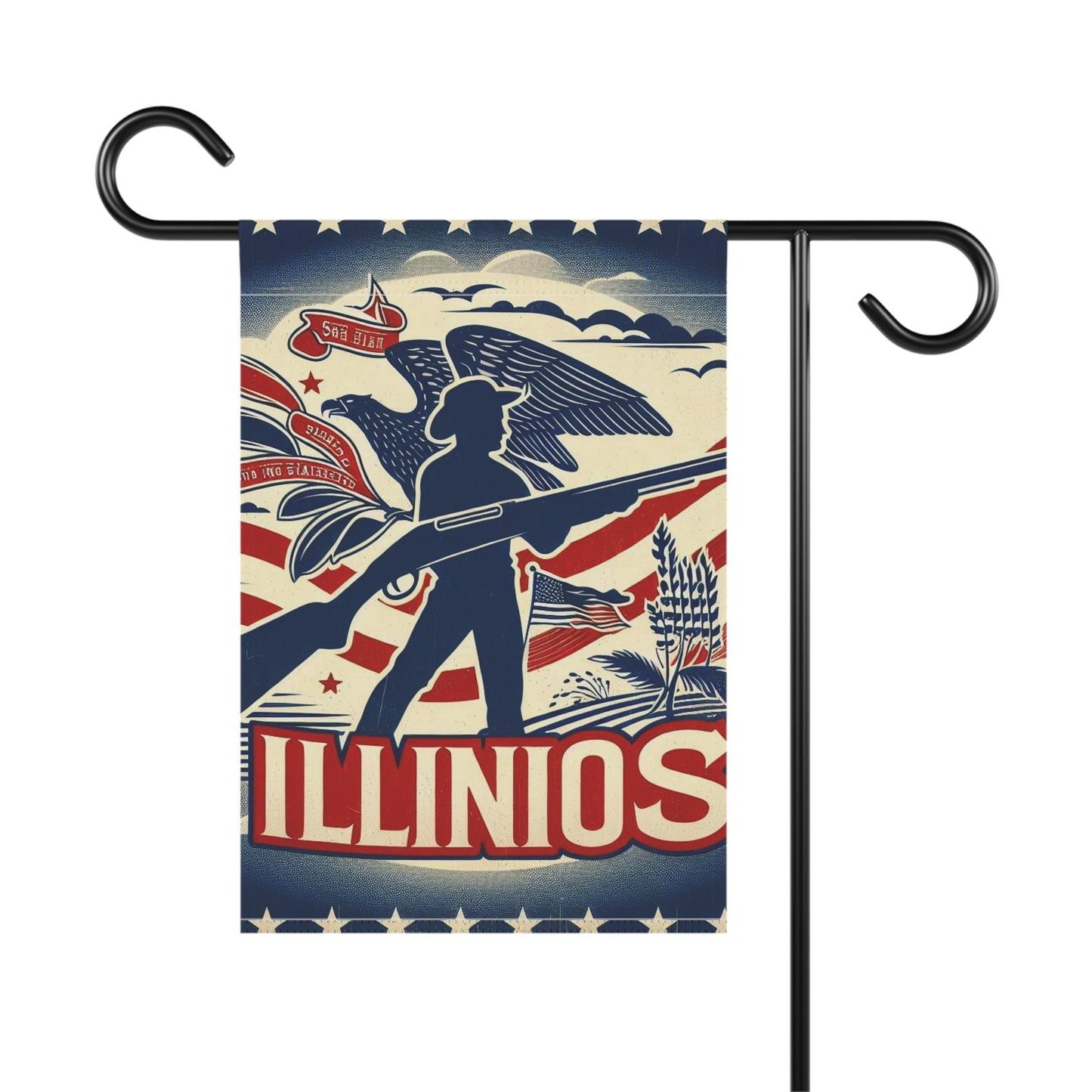 Flag Village Illinois State Flag Sporting Garden & House Banner IL0003
