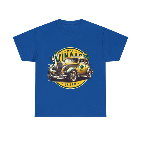Flag Village Brazil Vintage Car Flag T-SHIRT Heavy Cotton Tee BRA0009