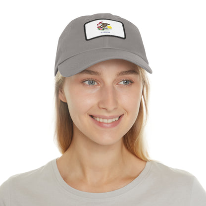 Flag Village USA Illinois State Flag Hat Cap with Leather Patch