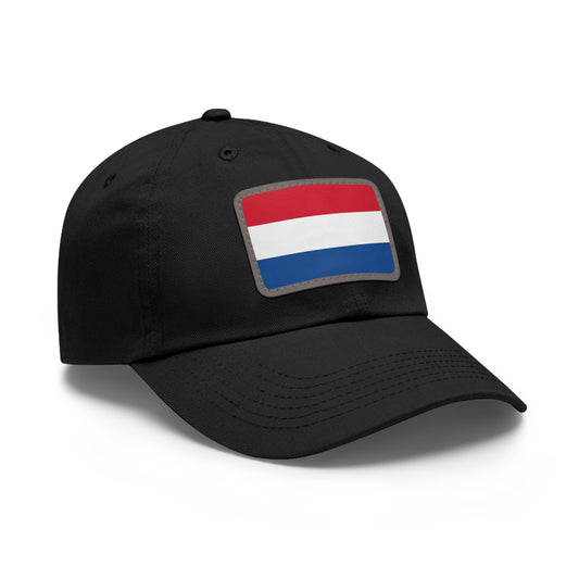Flag Village Netherlands Flag Hat Cap with Leather Patch