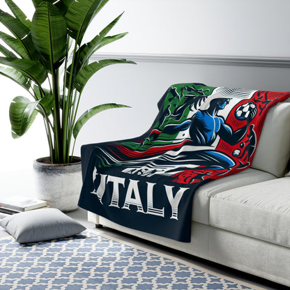 Flag Village Italy Sporting Flag Sherpa Fleece Blanket ITA0010