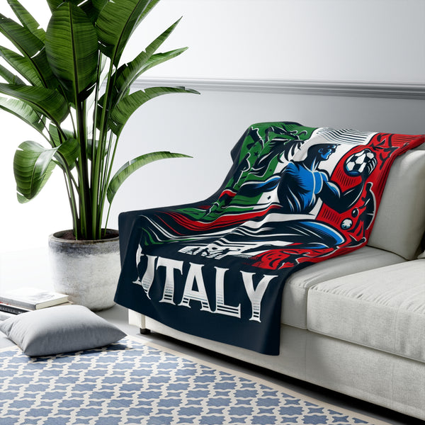 Flag Village Italy Sporting Flag Sherpa Fleece Blanket ITA0010