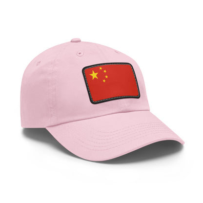 Flag Village China Flag Hat Cap with Leather Patch