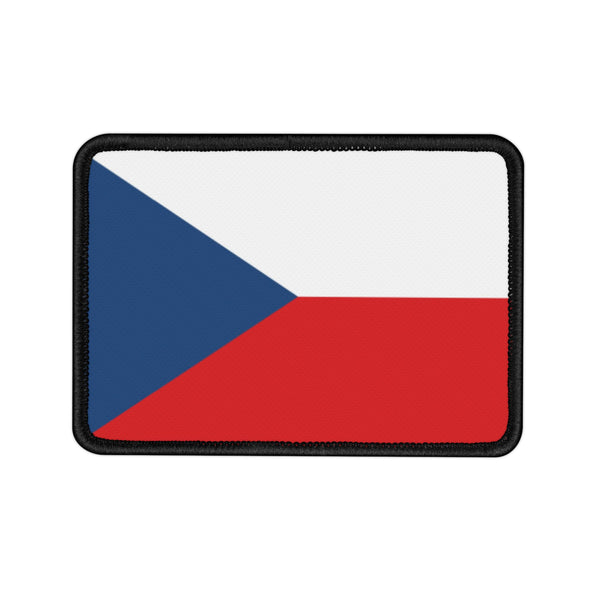 Flag Village Czech Republic Embroidered Iron-On Patch