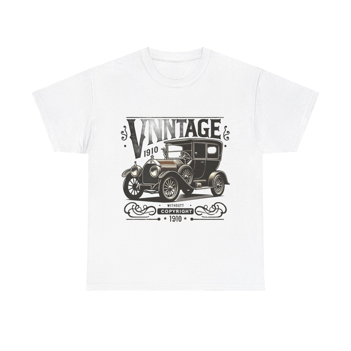 Flag Village USA Vintage Car Flag T-SHIRT Heavy Cotton Tee USA0005