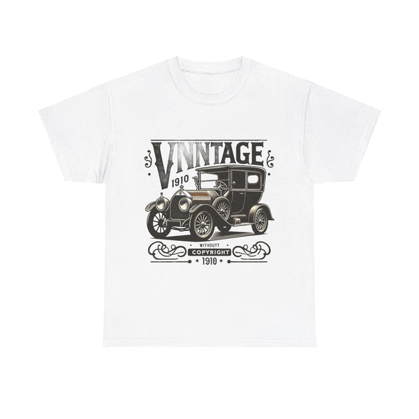 Flag Village USA Vintage Car Flag T-SHIRT Heavy Cotton Tee USA0005