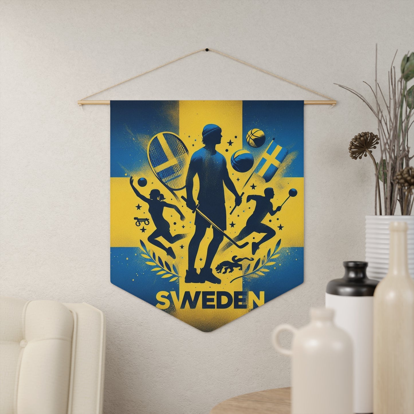 Flag Village Sweden Flag Pennant Sporting Home Wall decoration SWE0001