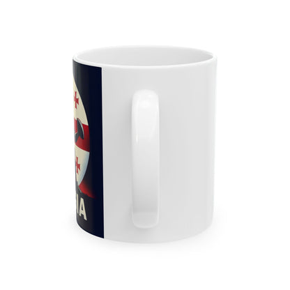 Flag Village Georgia Sporting Flag Ceramic Coffee Mug 11oz FV-MG0011
