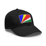 Flag Village Seychelles Flag Hat Cap with Leather Patch
