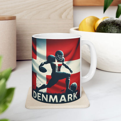 Flag Village Denmark Sporting Flag Ceramic Coffee Mug 11oz FV-MG0024