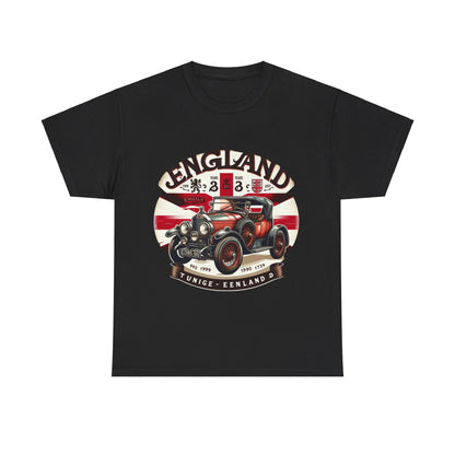 Flag Village UK Vintage Car Flag T-SHIRT Heavy Cotton Tee UK0023