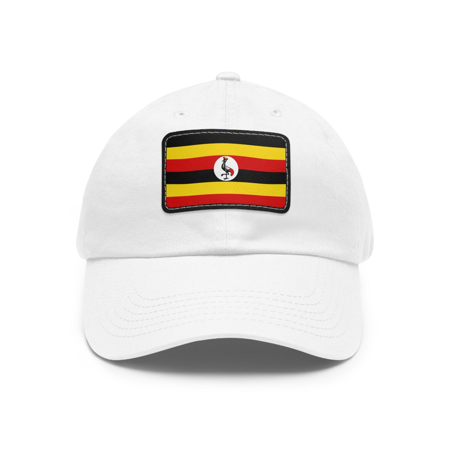 Flag Village Uganda Flag Hat Cap with Leather Patch
