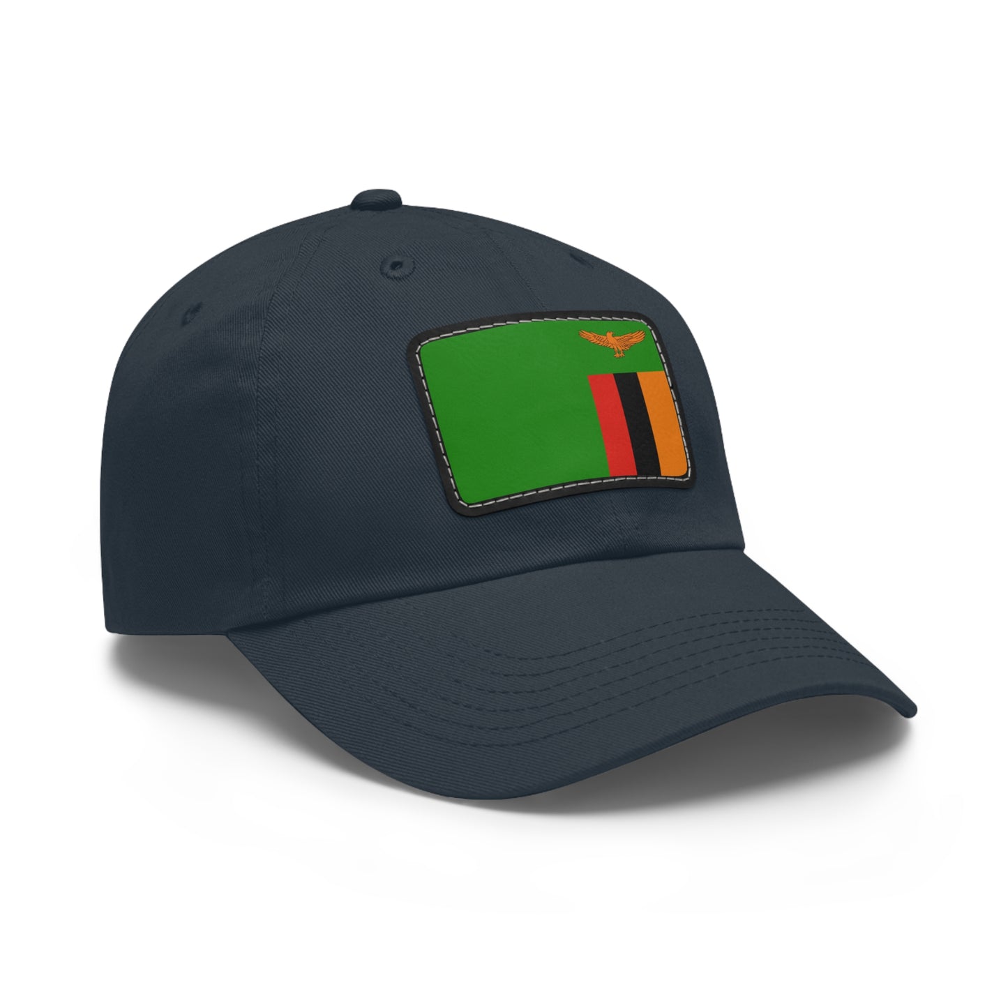 Flag Village Zambia Flag Hat Cap with Leather Patch