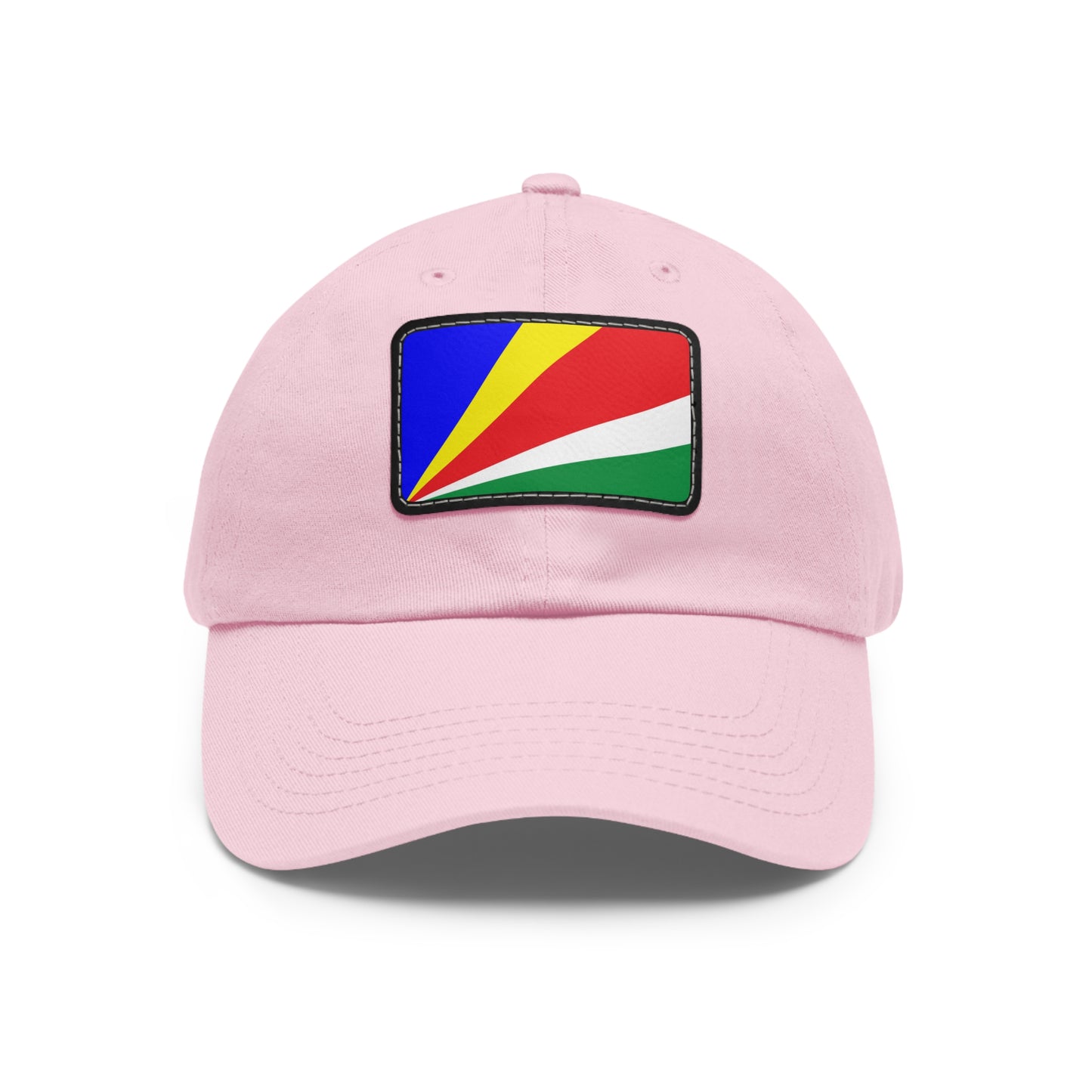 Flag Village Seychelles Flag Hat Cap with Leather Patch