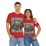 Flag Village USA Vintage Car Flag T-SHIRT Heavy Cotton Tee USA0015