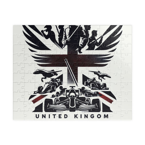 Flag Village United Kingdom Racing Car Sporting Flag Puzzle (110, 252, 520, 1014-piece) UK0006