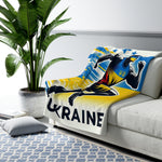 Flag Village Ukraine Sporting Flag Sherpa Fleece Blanket UKR0003