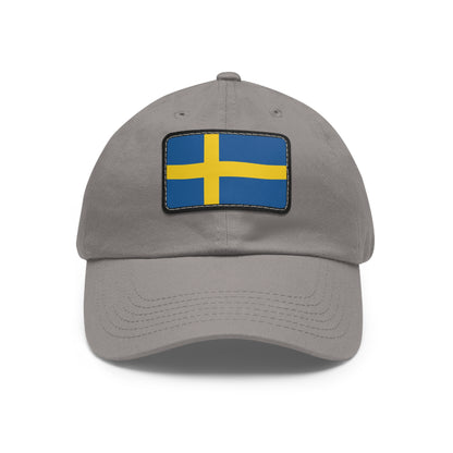 Flag Village Sweden Flag Hat Cap with Leather Patch